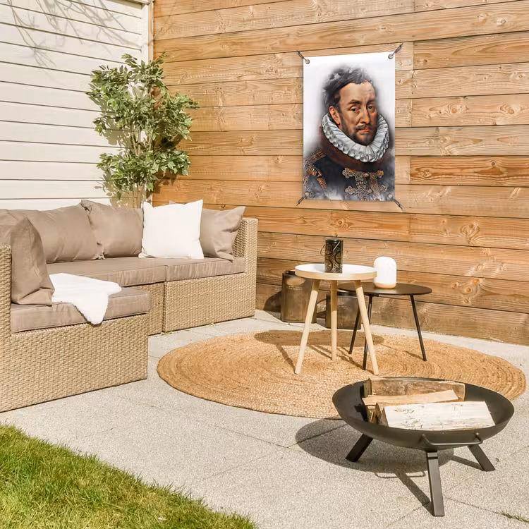 Willem van Oranje - Adriaen Thomasz - Rook tuinposter los doek klein -sfeer4