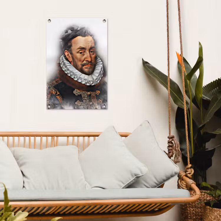 Willem van Oranje - Adriaen Thomasz - Rook tuinposter los doek klein -sfeer7