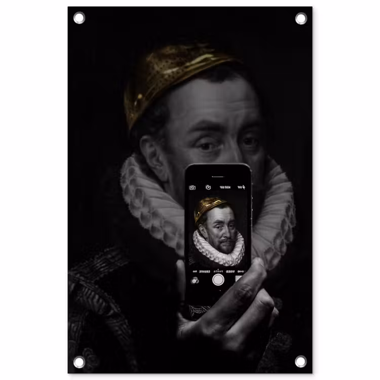 Willem van Oranje - Adriaen Thomasz - Smartphone tuinposter los doek klein -3d