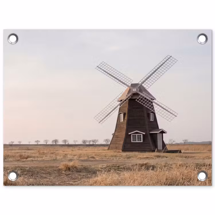 Windmolens - Landschap - Veld tuinposter los doek klein -3d