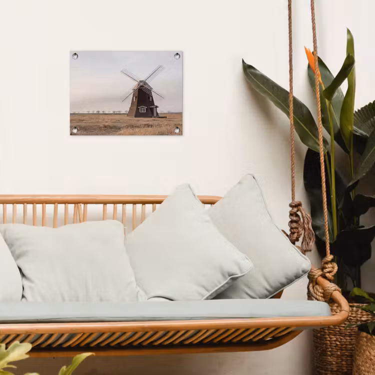 Windmolens - Landschap - Veld tuinposter los doek klein -sfeer7