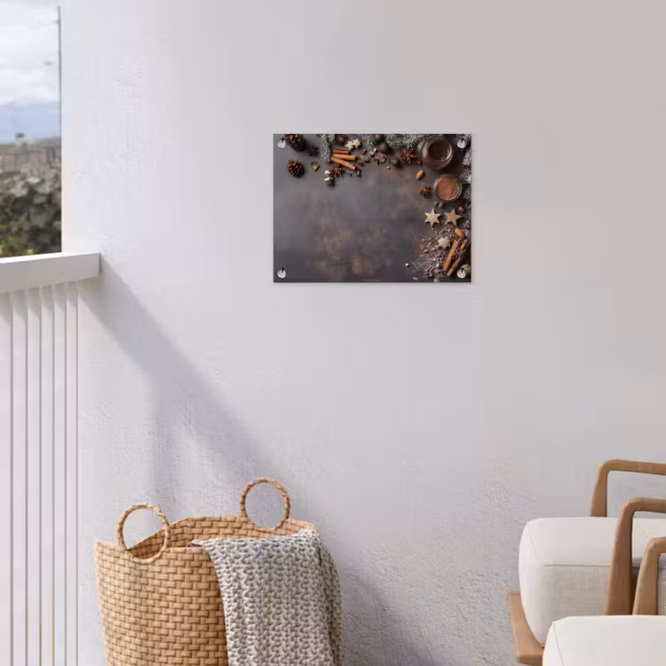 Winter - Kerst - Specerijen - Beton tuinposter los doek klein -sfeer8