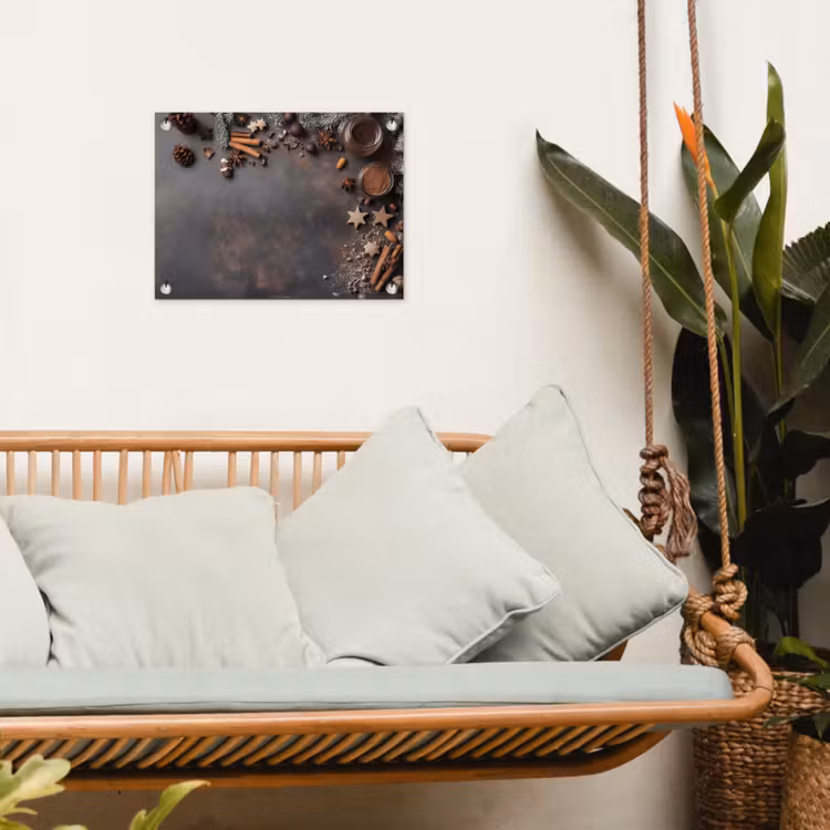 Winter - Kerst - Specerijen - Beton tuinposter los doek klein -sfeer7