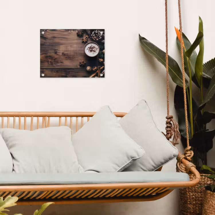 Winter - Houtlook - Stilleven tuinposter los doek klein -sfeer7
