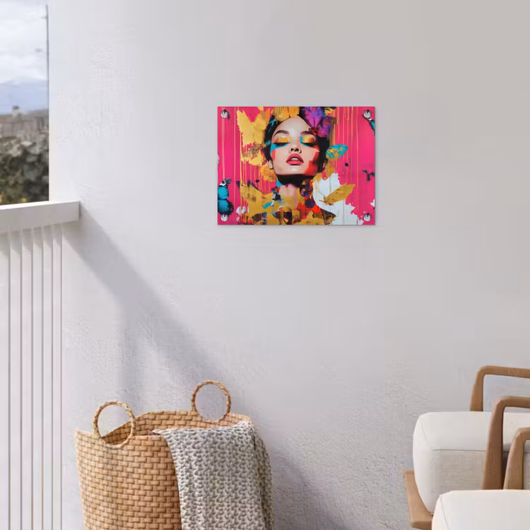 Vrouw - Abstract - Kleurrijk tuinposter los doek klein -sfeer8