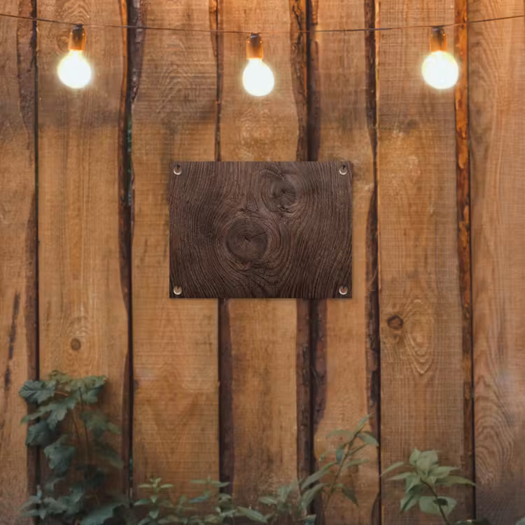 Houtnerf - Textuur - Patroon - Bruin - Rustiek tuinposter los doek klein -sfeer1
