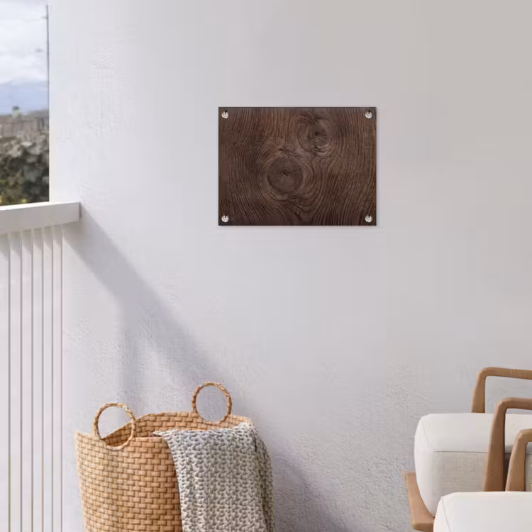 Houtnerf - Textuur - Patroon - Bruin - Rustiek tuinposter los doek klein -sfeer8