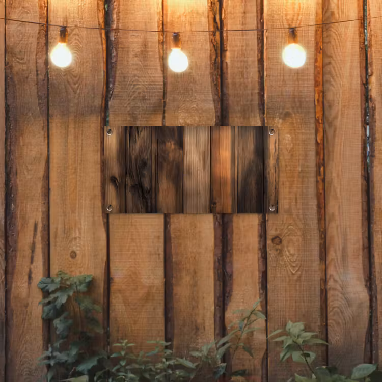 Hout - Rustiek - Donkere Planken tuinposter los doek klein -sfeer1