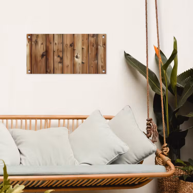 Hout - Planken - Bruin tuinposter los doek klein -sfeer7