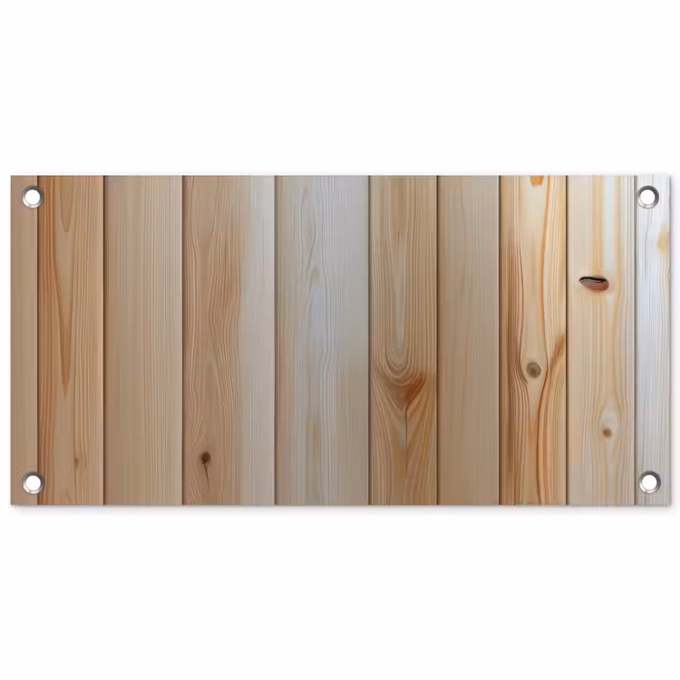 Hout - Planken - Licht tuinposter los doek klein -3d