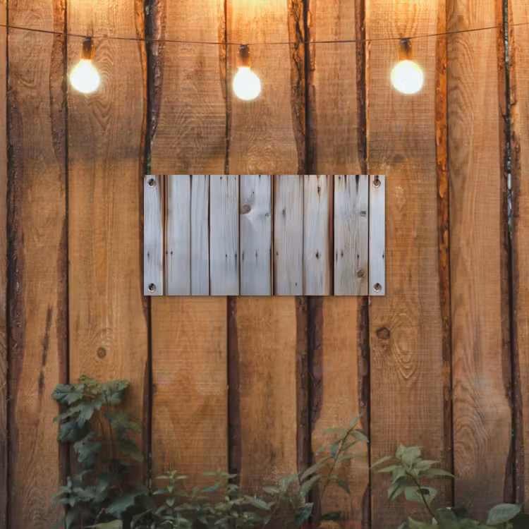 Hout - Planken - Verweerd tuinposter los doek klein -sfeer1
