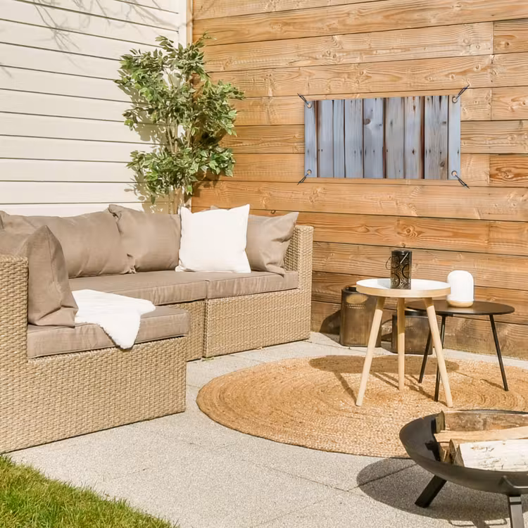 Hout - Planken - Verweerd tuinposter los doek klein -sfeer4