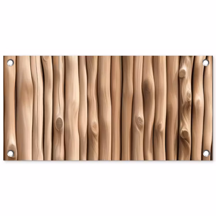 Hout - Stam - Lichtbruin tuinposter los doek klein -3d