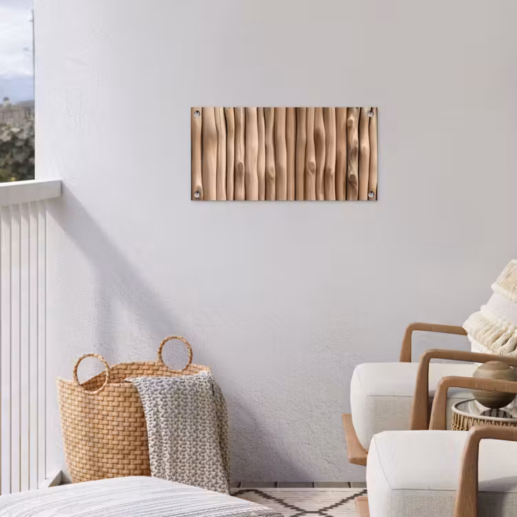 Hout - Stam - Lichtbruin tuinposter los doek klein -sfeer8