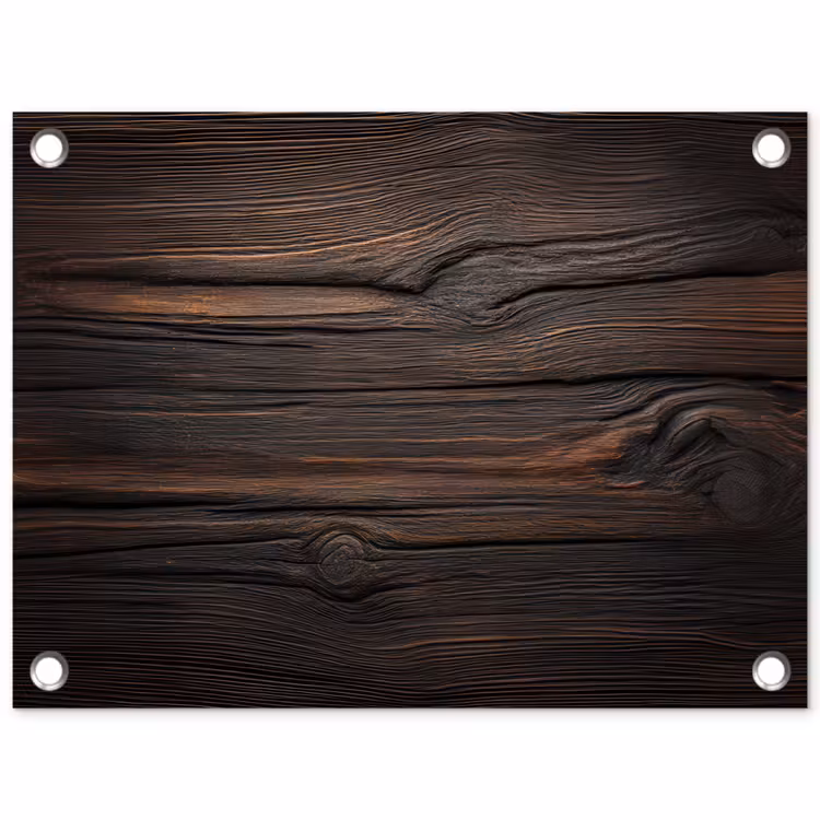 Hout - Grillige nerven tuinposter los doek klein -3d
