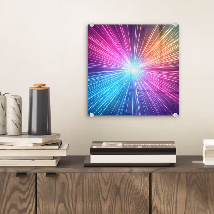 Abstract - Light - Burst - Modern - Colorful plexiglas 5mm klein -sfeer1