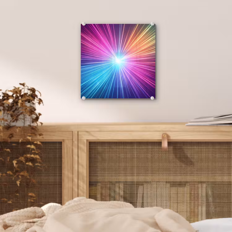 Abstract - Light - Burst - Modern - Colorful plexiglas 5mm klein -sfeer4