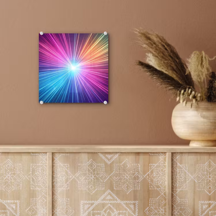 Abstract - Light - Burst - Modern - Colorful plexiglas 5mm klein -sfeer5