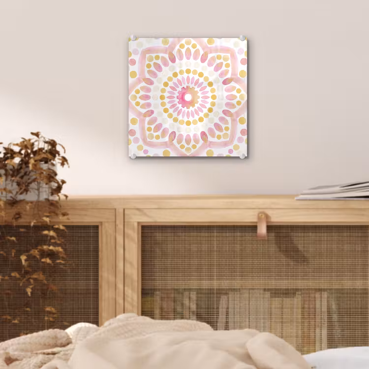 Abstract - Mandala - Kunst - Modern - Roze plexiglas 5mm klein -sfeer4