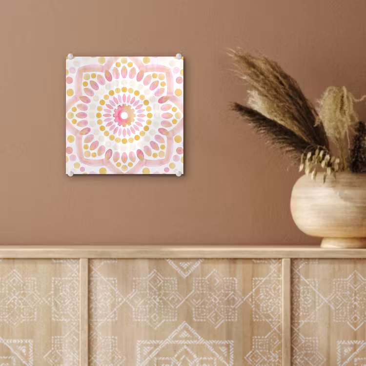 Abstract - Mandala - Kunst - Modern - Roze plexiglas 5mm klein -sfeer5