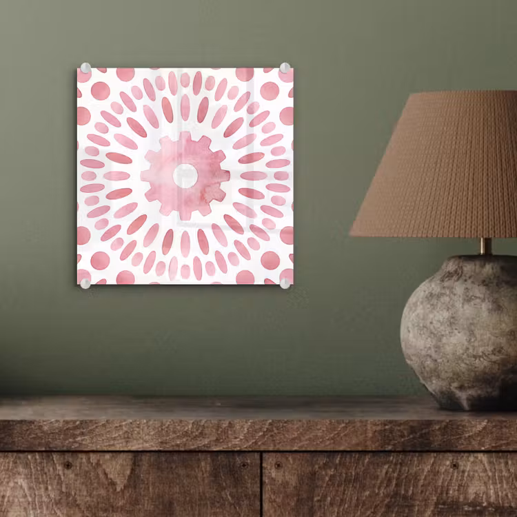 Abstract - Vormen - Patroon - Aquarel - Roze plexiglas 5mm klein -sfeer3