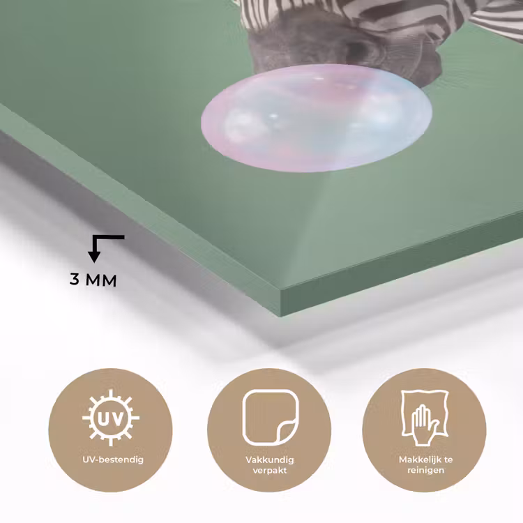 Dier - Bril - Bel - Modern - Groen plexiglas 5mm klein -sfeer2