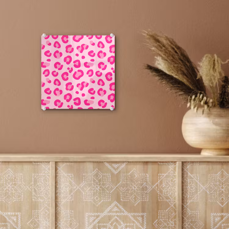 Dierenprint - Patroon - Abstract - Modern - Roze plexiglas 5mm klein -sfeer5