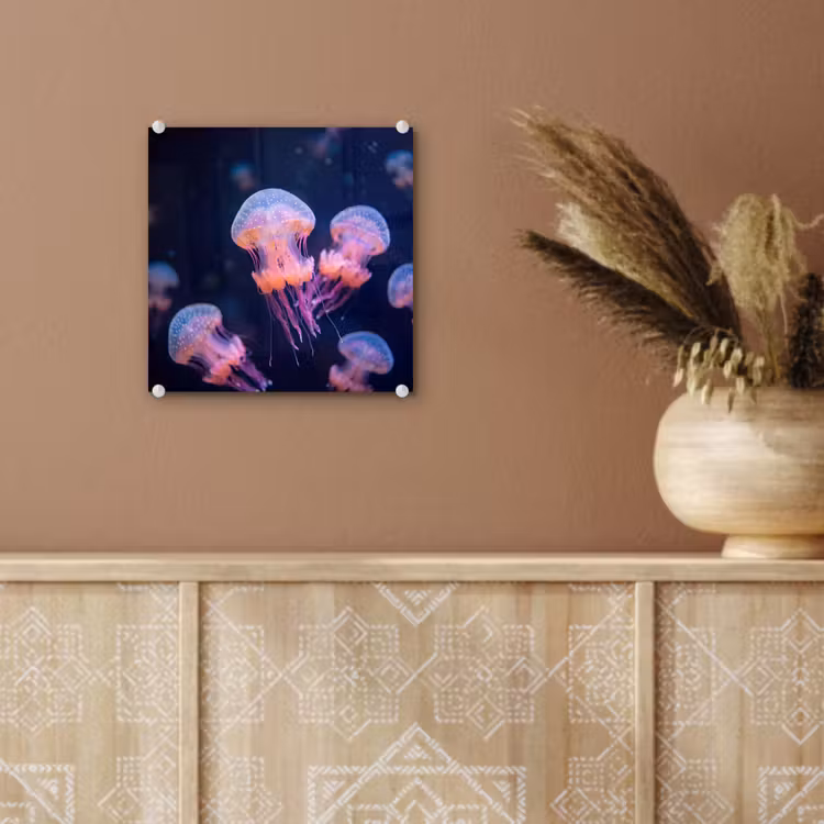 Dier - Onderwater - Natuur - Roze - Mysterieus plexiglas 5mm klein -sfeer5