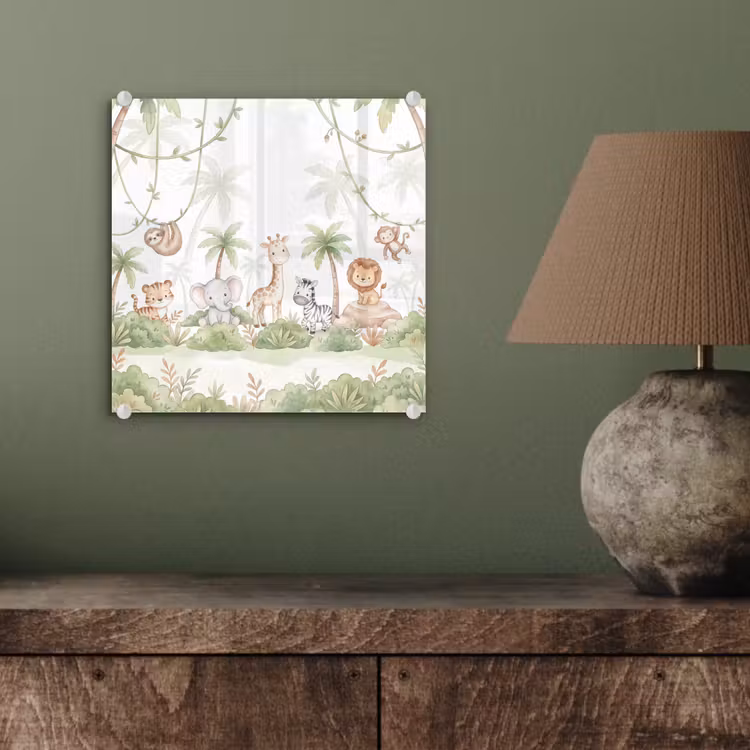 Dieren - Jungle - Pastel plexiglas 5mm klein -sfeer3