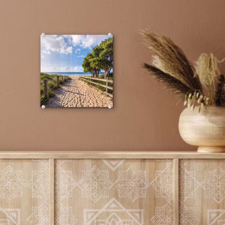 Strand - Zandpad - Oceaan - Natuur plexiglas 5mm klein -sfeer5