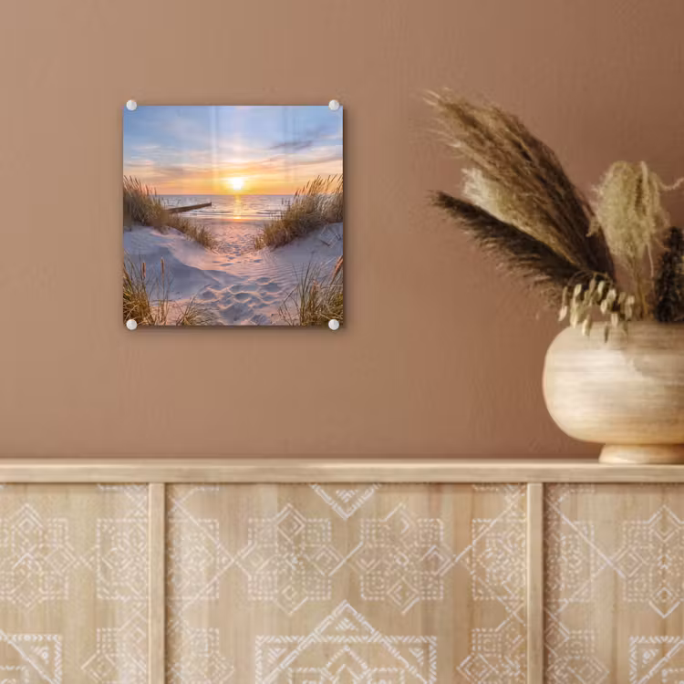 Strand - Zonsondergang - Natuur - Landschap plexiglas 5mm klein -sfeer5