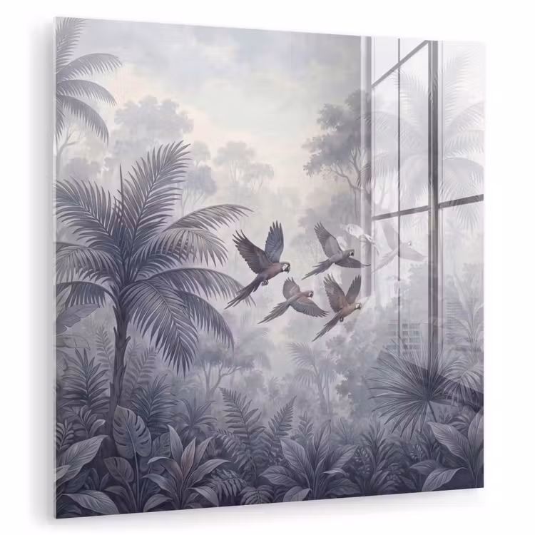 Vogel - Vliegend - Jungle - Vintage - Dieren plexiglas 5mm klein -zzzproduct_nieuw
