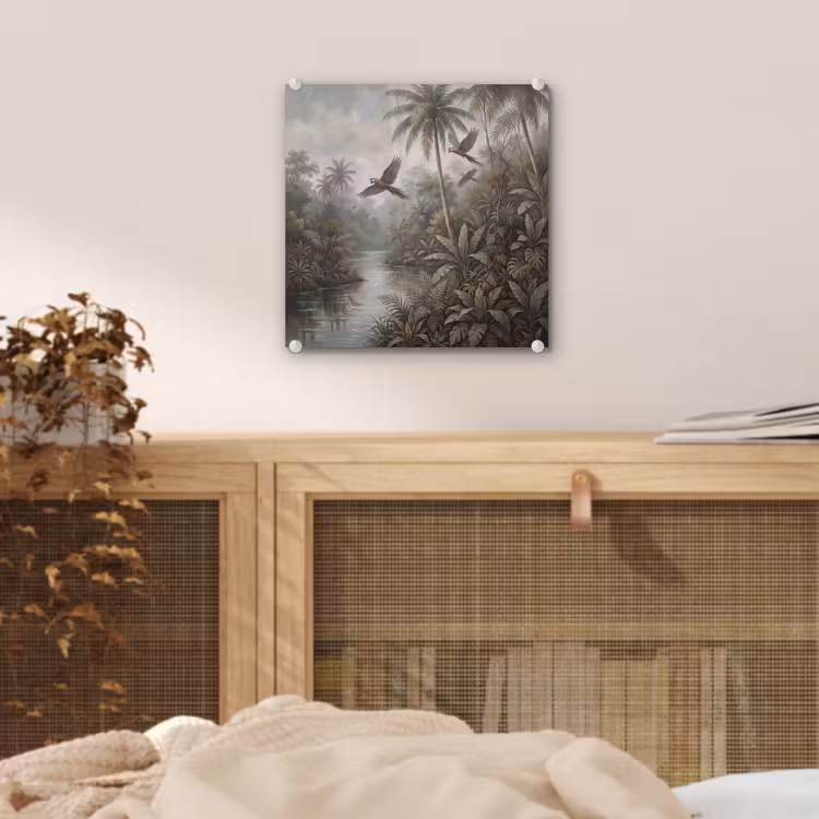 Vogel - Vliegend - Tropisch - Landschap - Klassiek plexiglas 5mm klein -sfeer4
