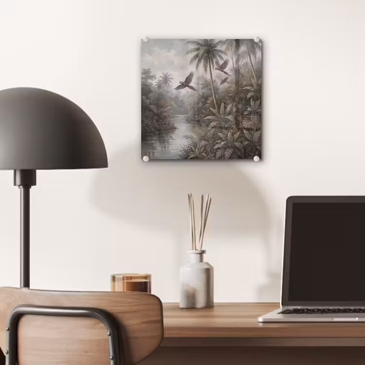 Vogel - Vliegend - Tropisch - Landschap - Klassiek plexiglas 5mm klein -sfeer6