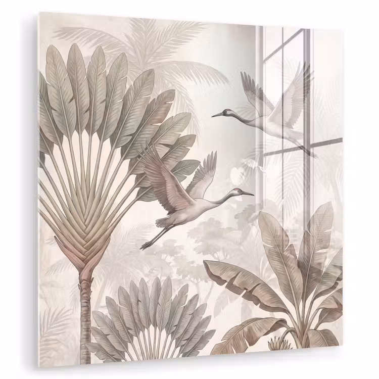 Vogel - Tropisch - Jungle - Natuur - Beige plexiglas 5mm klein -zzzproduct_nieuw
