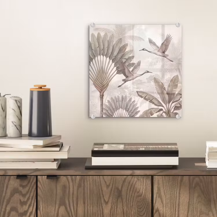 Vogel - Tropisch - Jungle - Natuur - Beige plexiglas 5mm klein -sfeer1