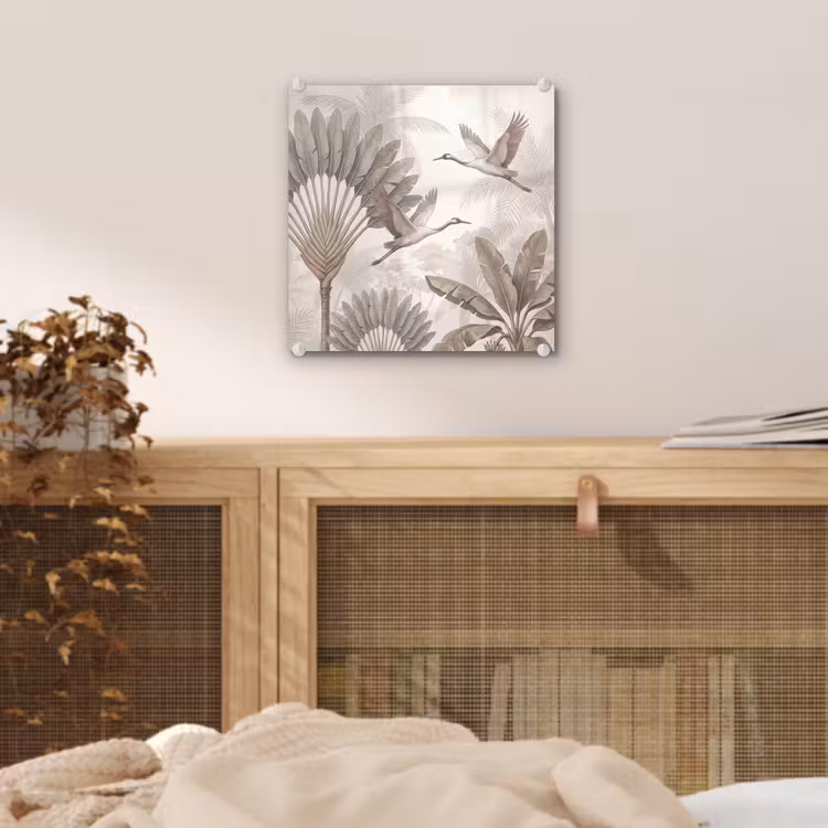 Vogel - Tropisch - Jungle - Natuur - Beige plexiglas 5mm klein -sfeer4