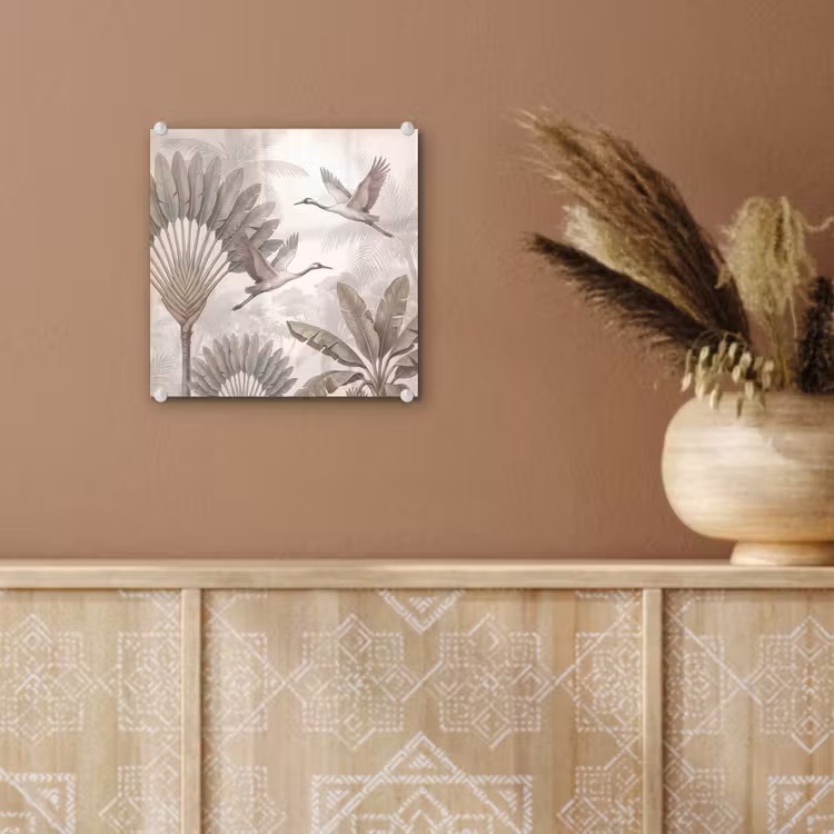 Vogel - Tropisch - Jungle - Natuur - Beige plexiglas 5mm klein -sfeer5