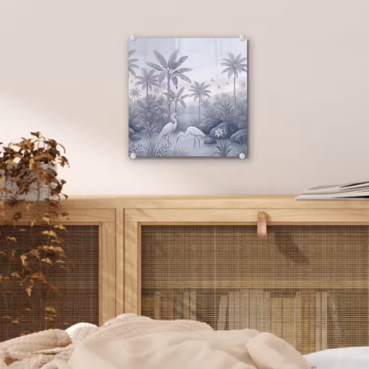 Vogel - Water - Tropisch - Natuur - Blauw plexiglas 5mm klein -sfeer4