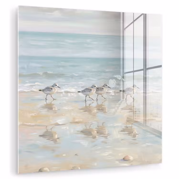 Vogels - Strand - Zee plexiglas 5mm klein -zzzproduct_nieuw