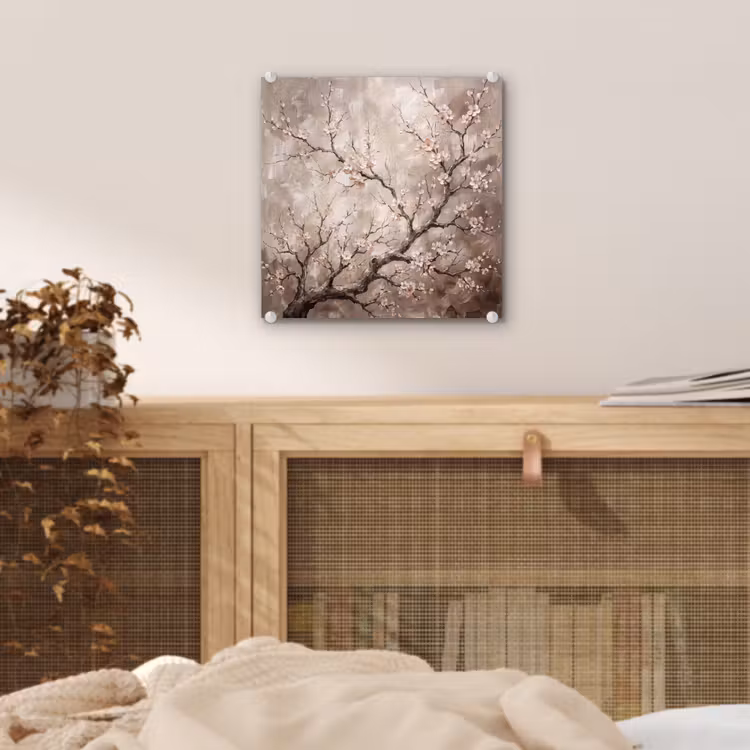Bloesem - Takken - Schilderij - Beige - Serene plexiglas 5mm klein -sfeer4