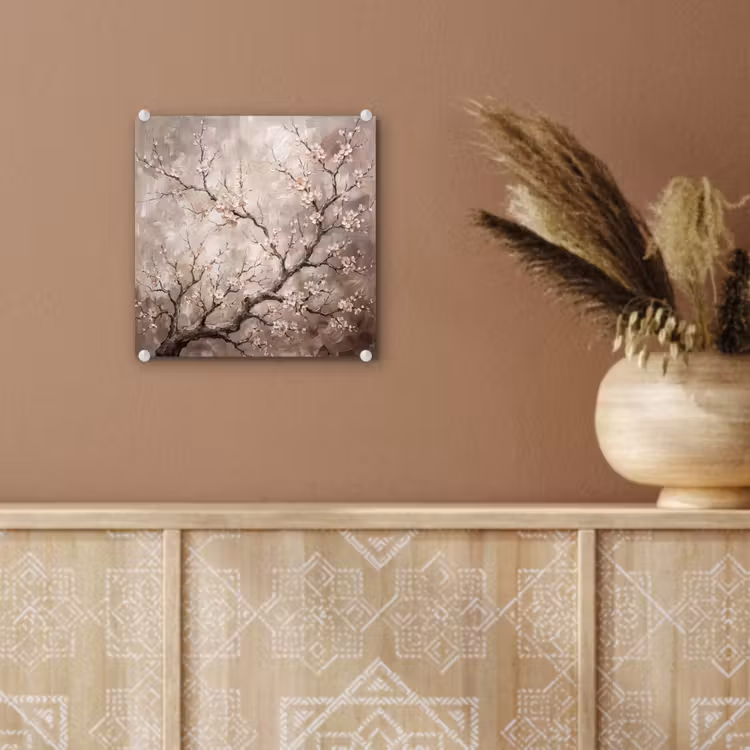 Bloesem - Takken - Schilderij - Beige - Serene plexiglas 5mm klein -sfeer5
