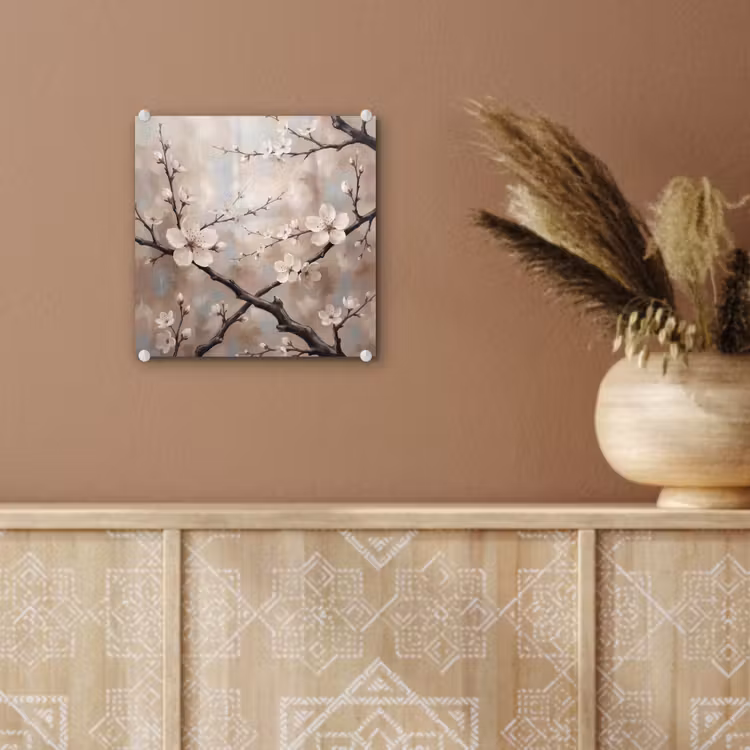 Bloesem - Takken - Schilderij - Beige - Serene plexiglas 5mm klein -sfeer5