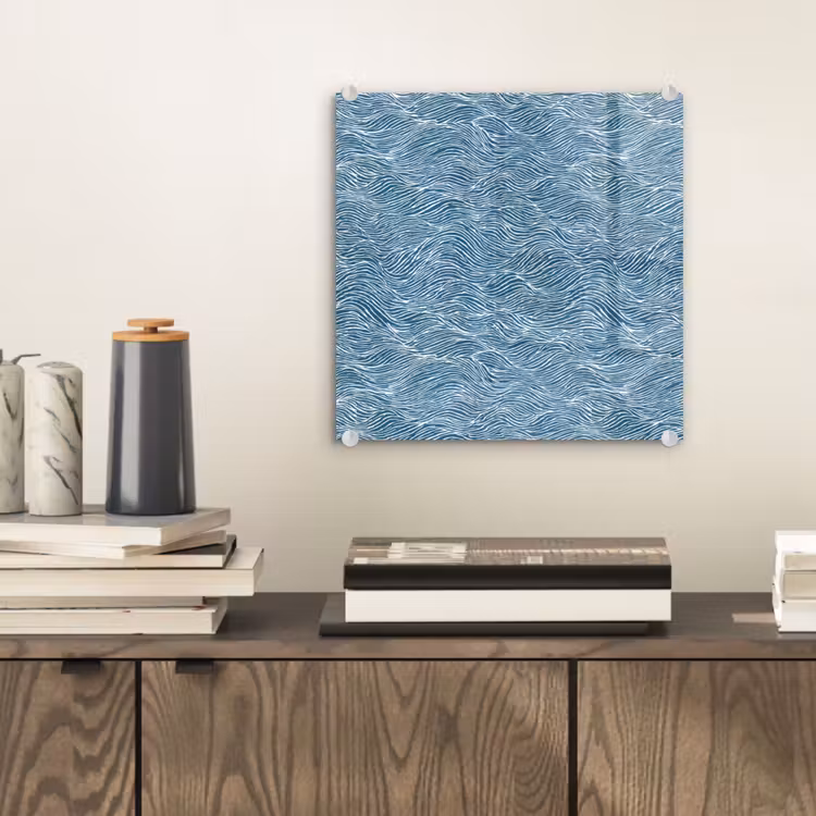 Blauw - Wit - Golven - Getekend - Textuur plexiglas 5mm klein 11 -sfeer1