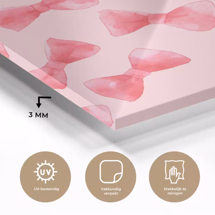 Strikken - Aquarel - Roze plexiglas 5mm klein 11 -sfeer2