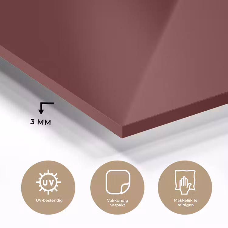 Burnt - Mahogany - Rood plexiglas 5mm klein 11 -sfeer2