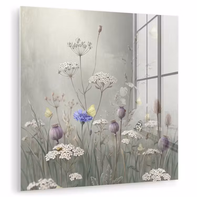 Vlinders - Wildbloemen - Illustratie - Kleurrijk plexiglas 5mm klein -zzzproduct_nieuw