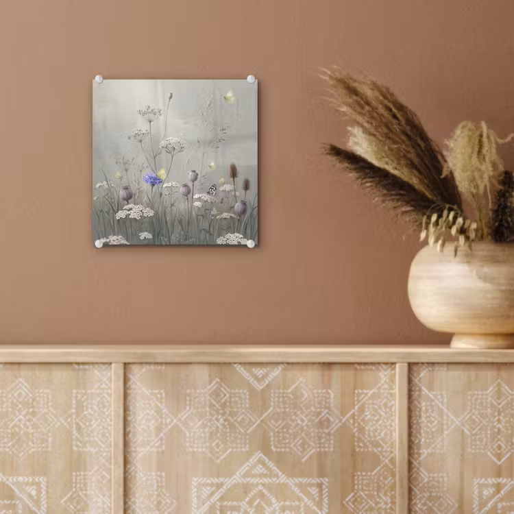 Vlinders - Wildbloemen - Illustratie - Kleurrijk plexiglas 5mm klein -sfeer5