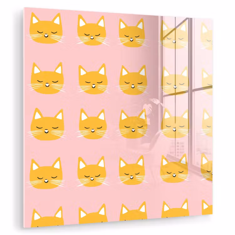 Katten - Patroon - Roze plexiglas 5mm klein 11 -zzzproduct_nieuw