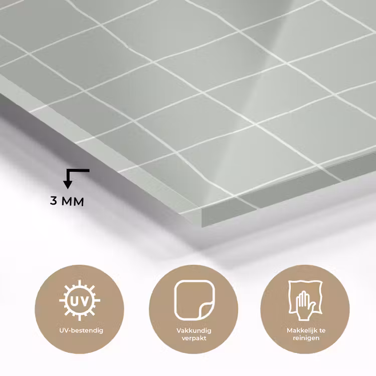 Ruitpatroon - Golvend - Groen plexiglas 5mm klein 11 -sfeer2